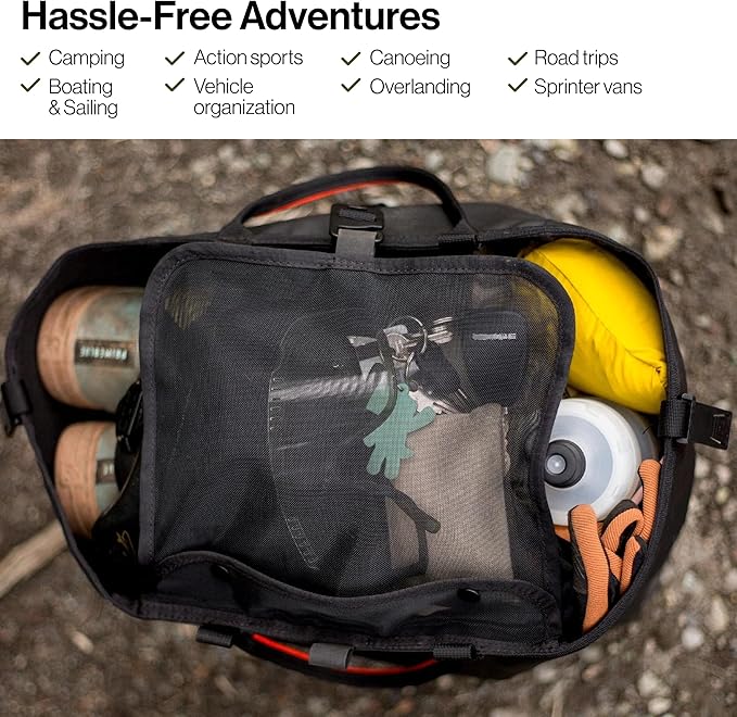 25L Modular Utility Tote (Black) - Lightweight, Flexible Tote Made For Modular Organization - Use It Inside The RUX 70L Or Solo For Everyday Carry And Camp Essentials