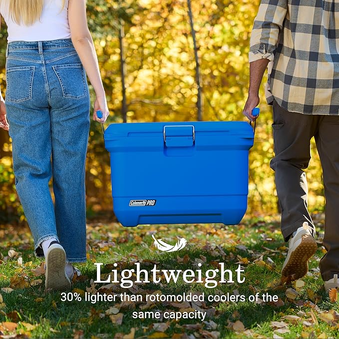 Coleman Pro Heavy-Duty, Neptune, 45qt Ultra-Light Premium Hard Cooler, Extra-Thick Insulation Keeps Ice up to 4 Days, 74-Can Capacity