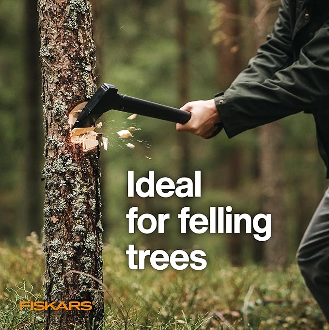 Fiskars X15 Splitting Axe, Tree Branch Cutter and Wood Splitter (23.5-Inch Axe) with Shock-Absorbing Handle
