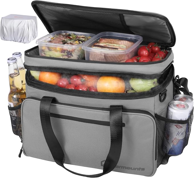 Insulated Cooler Bag 48/75 Cans, Soft Sided Portable Lunch Bag Coolers w/Zippered Top, Leak Proof PVC Interlayer, 5-Layer Insulation Large Ice Chest Bag for Travel, Camping, Beach, Picnic