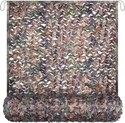 Camo Netting Camouflage Netting 20x20 10x20 10x10 Bulk Roll Burlap Camo Tarp Sunshade Net for Hunting Blind Dinosaur Birthday Jungle MilitaryTheme Party Decoration Camping Shooting