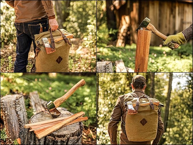 1844 Helko Werk Germany Classic Voyager Hatchet - Camp Hatchet for Scouting, Camping, and Backpacking, Small Camping Axe with Hammer Head poll - Head 1 lb, Handle 13 in. (Voyager) #10107