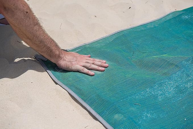 CGEAR Original Sand-Free Outdoor Rug Camping Mat - Water-Resistant & Anti-Fade Material - Military-Grade - Reversible Design - Area Rug for Beach, RV, & Picnics - Includes Travel Bag