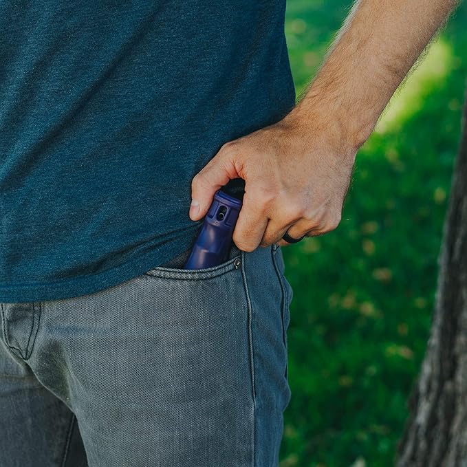 Zarc Vexor Police Strength Pepper Spray, Flip-Top Finger Grip, 20+ Shots, 10-12 Ft. Range - 4 Pack