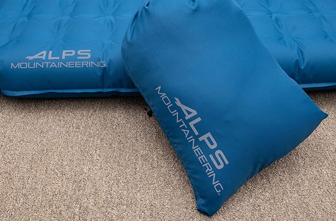 ALPS Mountaineering Vertex Air Bed, Twin or Queen Inflatable Mattress, Versatile Pump Included