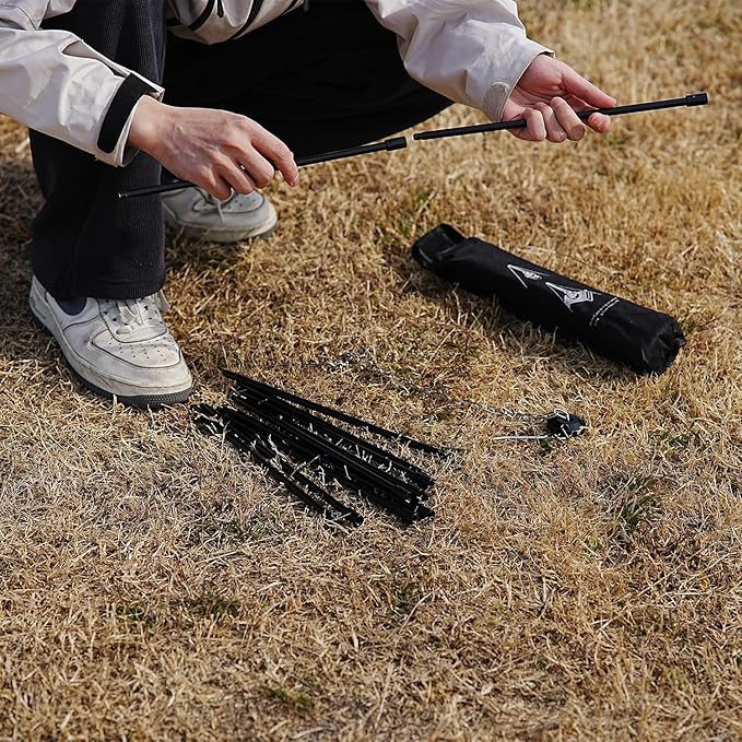 41' Aluminum Campfire Tripod,Portable Outdoor FIRE Tripod with 4-Section Adjustable higth,Adjustable Chain,Lightweight for Camping