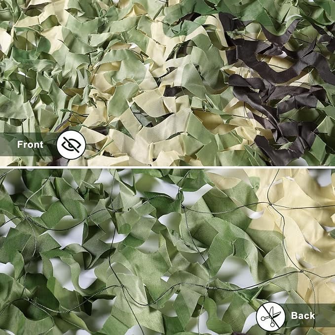 FLYEGO GEN 2 Camo Netting Camouflage Netting Hunting Blind Camo Net Camouflage Nets Military Surplus for Shooting Party Decoration Photograph Car Cover Sunshade