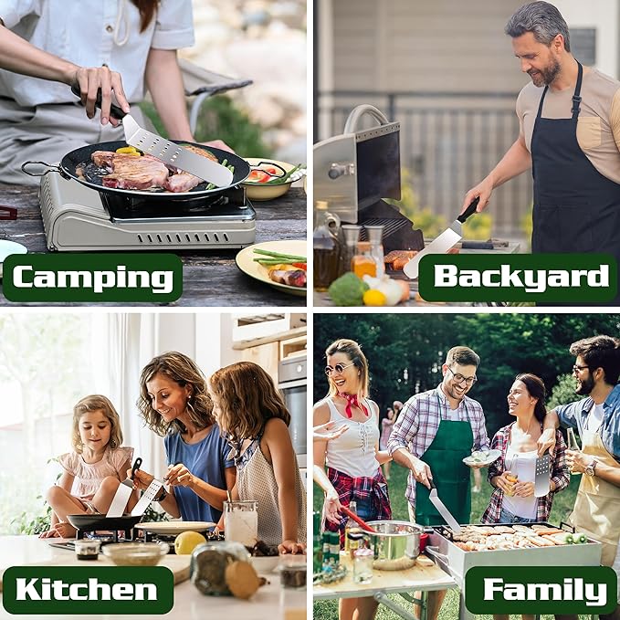 120 Pcs Griddle Accessories Kit for Blackstone - Perfect Flat Top Grill Accessories for Outdoor, Professional Round Melting Dome with Cast Iron Smash Burger Press for Barbecue.