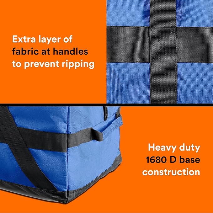 Fitdom 106L 45" Heavy Duty Extra Large Duffle with Upgrade Zipper, Durable & Water Resistant. Perfect as Camping Travel Storage Tent Storage Sports Equipment Bag For Coaches & More