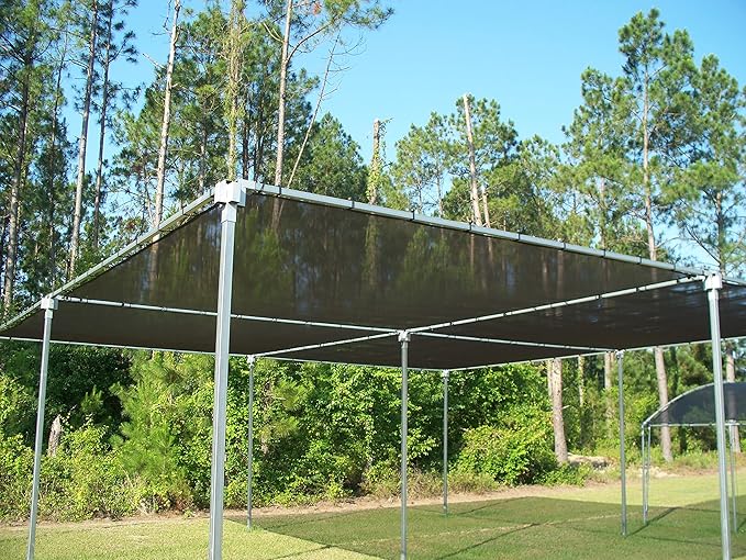 Agfabric Shade Cloth 12X 10ft Garden Patio Shade Panel with Grommets 70% Sunblock, Black