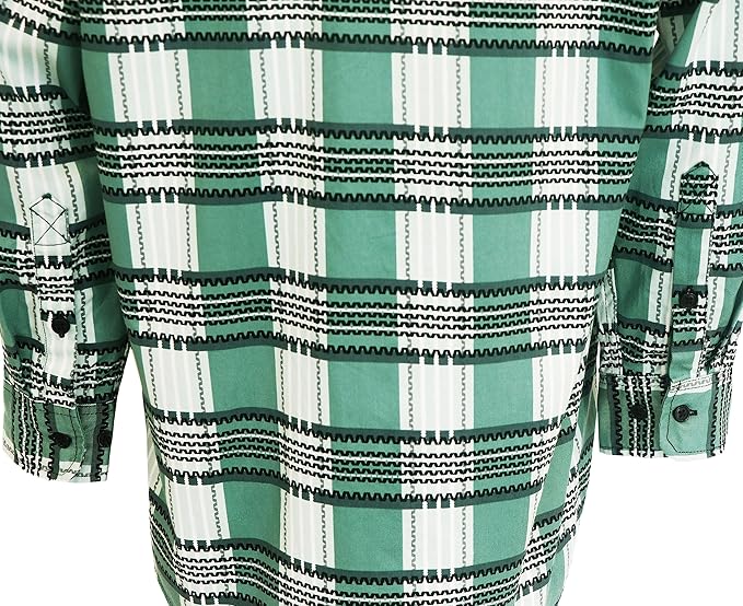 BOCOMAL FR Shirts for Men Printed Plaid Flame Resistant NFPA2112/CAT2 6.5oz Lightweight Fire Retardant Shirt