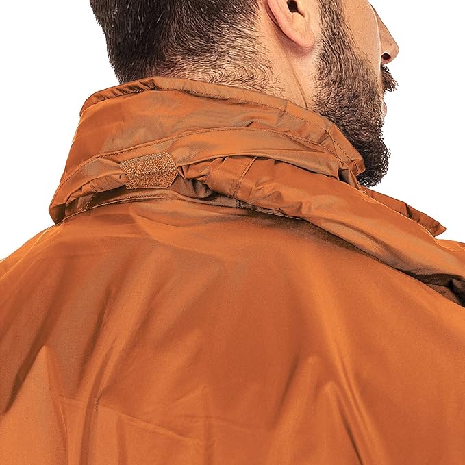 33,000ft Packable Rain Jacket Men's Lightweight Waterproof Rain Shell Jacket Raincoat with Hood for Golf Cycling Windbreaker