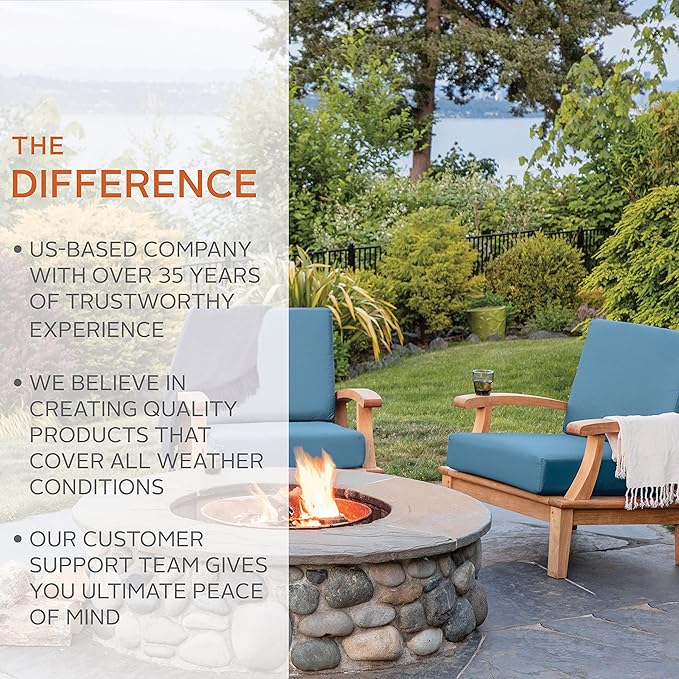 Classic Accessories Ravenna Water-Resistant 19 x 19 x 3 Inch Patio Seat Cushion, Mushroom, Chair Seat Cushion