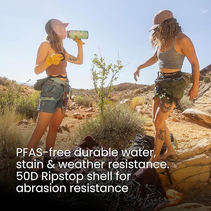 Rumpl Backcountry Puffy Blanket, Ultra-Portable and Lightweight Adventure Blanket, 1-Person (52x75 inches), Moraine Mist