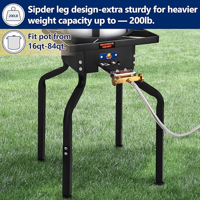 ARC 100,000BTU Propane Outdoor Burner Camp Gas Stove,with Removable Legs,Ideal for Woks, Skillets and Pots