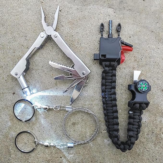 Breakwater Supply™ Waterproof First Aid Kit Dry Bag Bug Out Bag Preloaded with Emergency Survival Prepper Supplies for Boating, Camping, Fishing + Carabiner, Floating, Reflective, AFAK/IFAK Trauma Kit