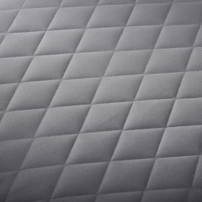 Classic Accessories Montlake FadeSafe Water-Resistant 25 x 22 x 4 Inch Wide Back Patio Quilted Lounge Cushion, Grey