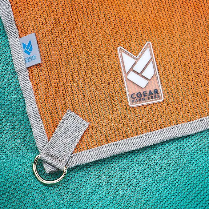 CGEAR Original Sand-Free Outdoor Rug Camping Mat - Water-Resistant & Anti-Fade Material - Military-Grade - Reversible Design - Area Rug for Beach, RV, & Picnics - Includes Travel Bag