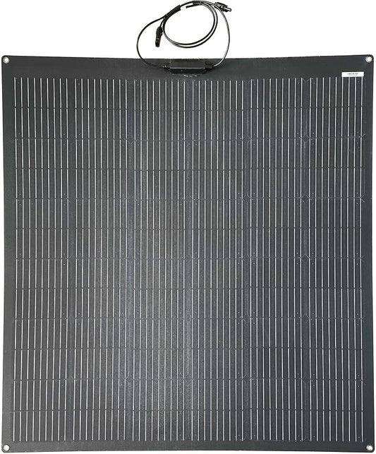 Flexible Solar Panel 200W 12V ETFE 9BB,43.3/8in x 41-1/2in Semi-Flexible Bendable Mono Solar Panel 200 Watt for RV Van Roof TopCamping Home Boat Marin