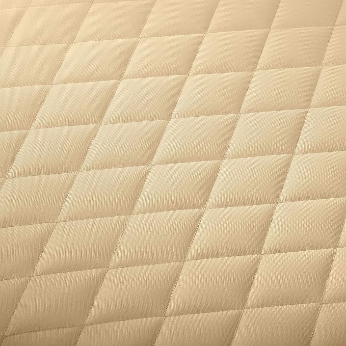 Classic Accessories Montlake FadeSafe Water-Resistant 21 x 20 x 4 Inch Wide Back Patio Quilted Lounge Cushion, Chamomile