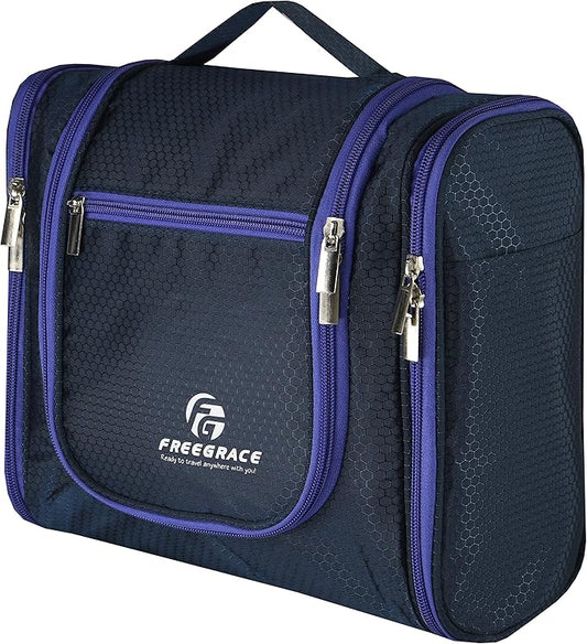 Hanging Toiletry Bag Extra Large Capacity | Premium Travel Organizer Bags For Men And Women | Durable Waterproof Nylon Bathroom, Shower, Makeup Bag For Toiletries, Cosmetics, Brushes