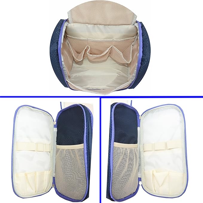 Hanging Toiletry Bag Extra Large Capacity | Premium Travel Organizer Bags For Men And Women | Durable Waterproof Nylon Bathroom, Shower, Makeup Bag For Toiletries, Cosmetics, Brushes