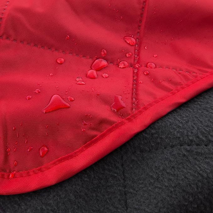 DOWN UNDER OUTDOORS Large Waterproof Windproof Extra Thick 350 GSM Quilted Fleece, or Sherpa Stadium Blanket