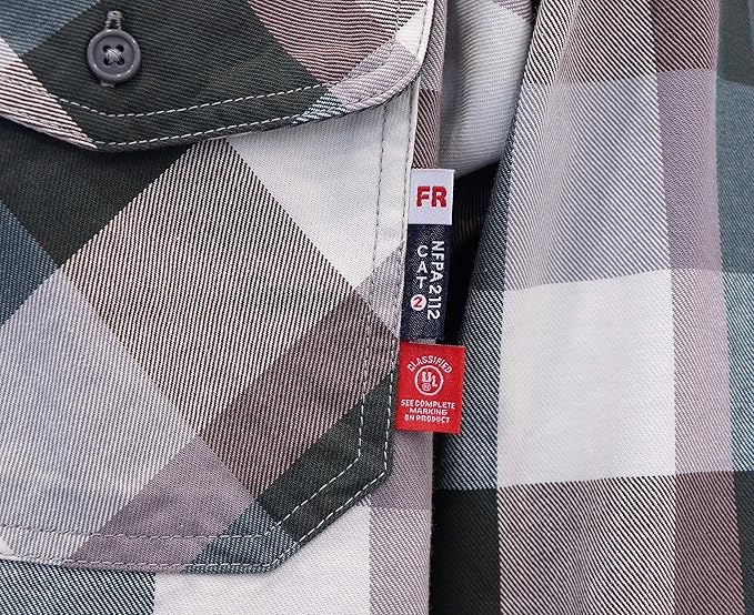 BOCOMAL FR Shirts 6.25oz Lightweight Welding Shirts Flame Resistant Men's Fire Retardant Shirt