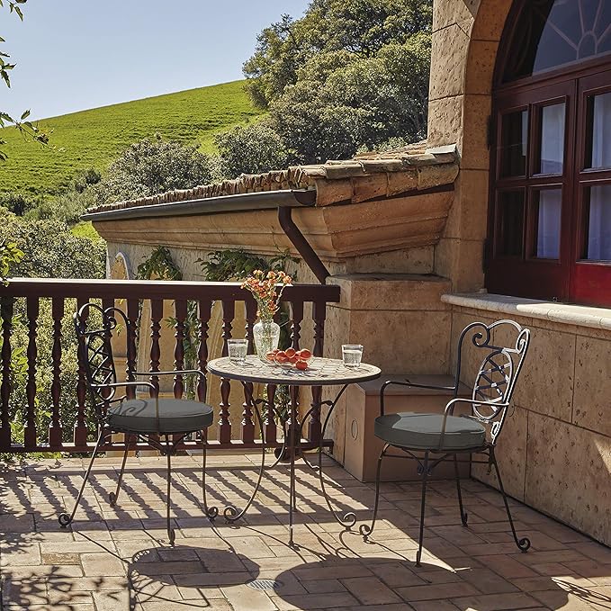 Classic Accessories Montlake Water-Resistant 25 x 22 x 4 Inch Patio Lounge Back Cushion, Light Charcoal Grey, Outdoor Loveseat Cushions